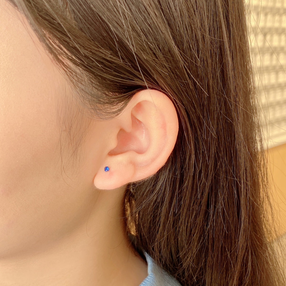 [Raffine]Delicate Solitaire Earrings