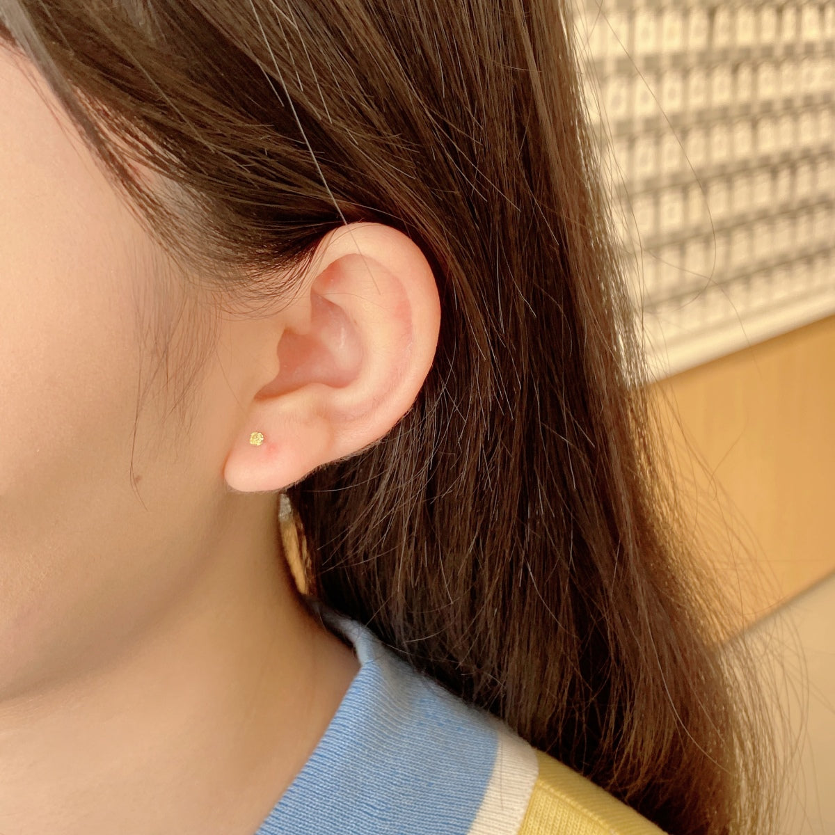 [Raffine]Delicate Solitaire Earrings