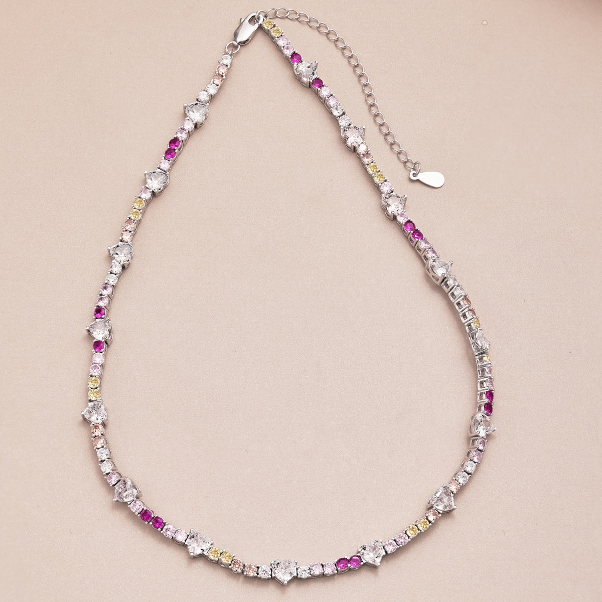 [Raffine]Delicate Colorful Rainbow Tennis Chain