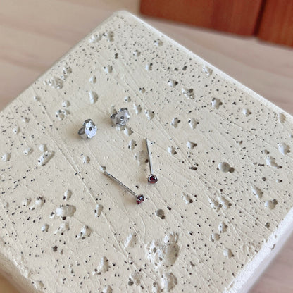 [Raffine]Delicate Solitaire Earrings