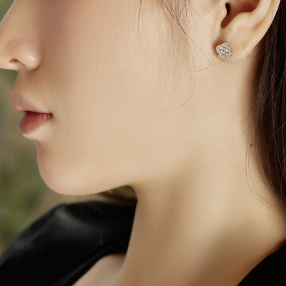 [Raffine]Boucles d'oreilles en forme de fleur de trèfle à quatre feuilles