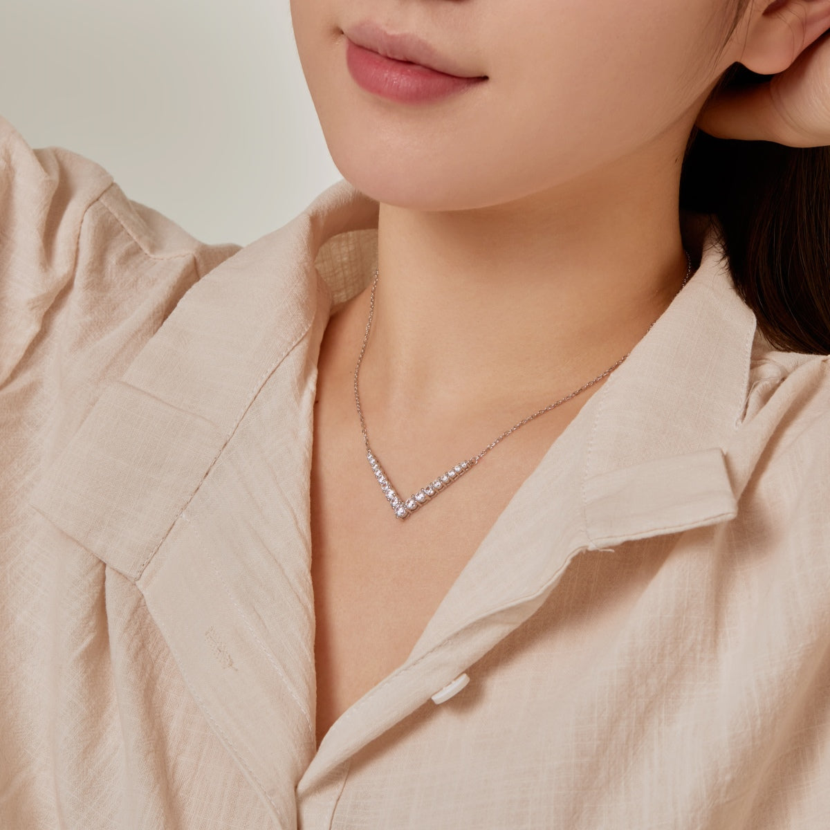[Raffine]Ornate Round Cut Necklace