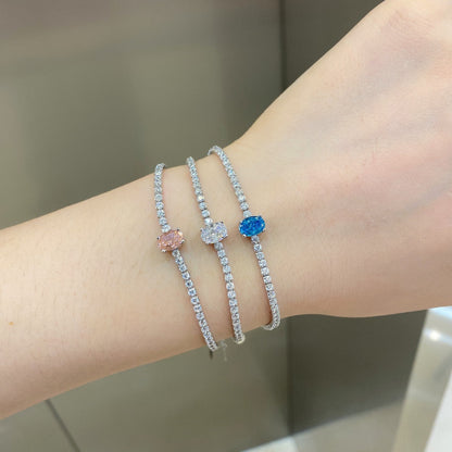 [Raffine] Pulsera diaria de corte ovalado exquisito de 0,75 quilates