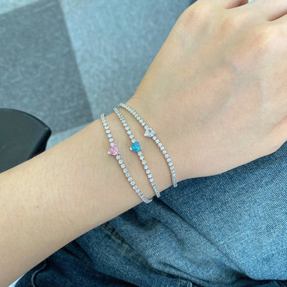 [Raffine] Pulsera elegante con forma de corazón romántico de 0,5 quilates