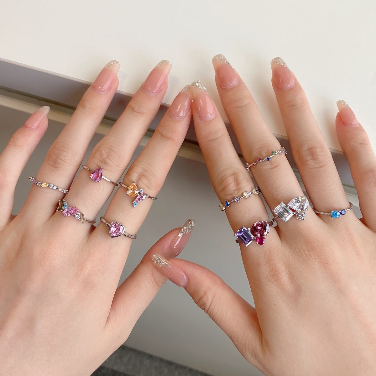 [Raffine] Anillo diario único de corte trapezoidal