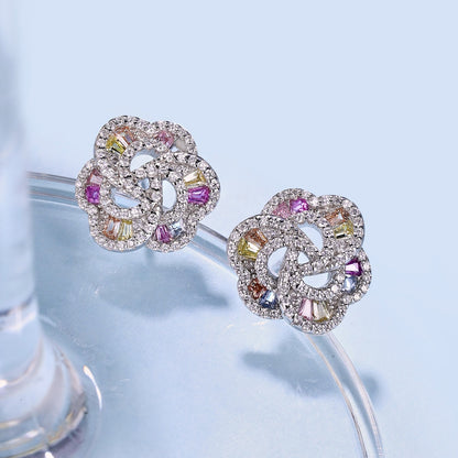 [Raffine]Exquisite Flower Shape Daily Earrings