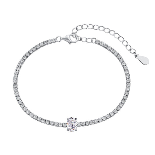 [Raffine] Pulsera diaria de corte ovalado exquisito de 0,75 quilates