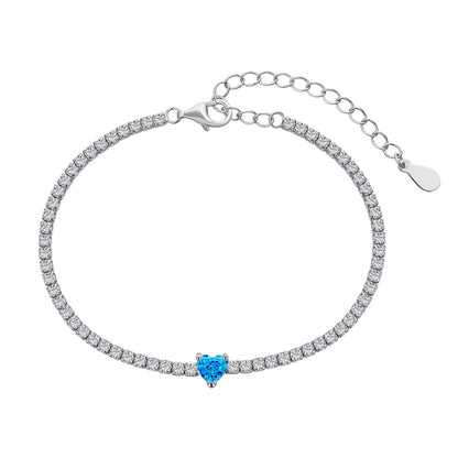 [Raffine] Pulsera elegante con forma de corazón romántico de 0,5 quilates