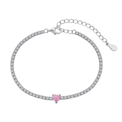 [Raffine] Pulsera elegante con forma de corazón romántico de 0,5 quilates