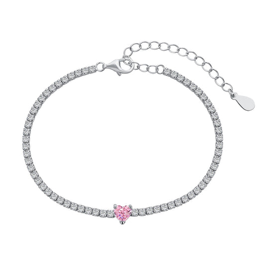 [Raffine] Pulsera elegante con forma de corazón romántico de 0,5 quilates