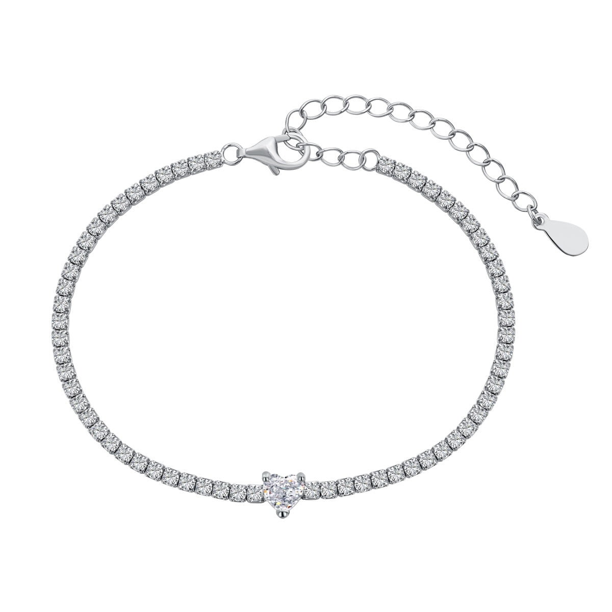 [Raffine] Pulsera elegante con forma de corazón romántico de 0,5 quilates