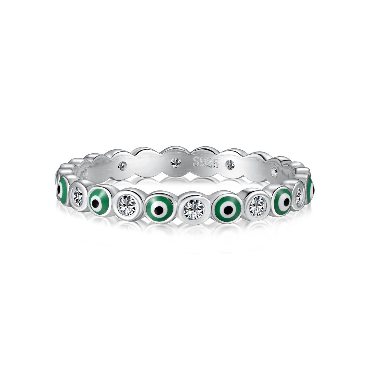 [Raffine] Anillo redondo vibrante y brillante para uso diario