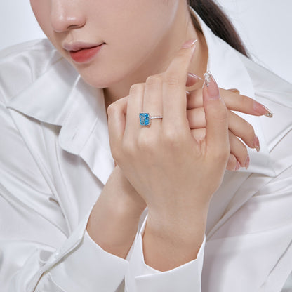 [Raffine] Anillo de compromiso de lujo de 4,0 quilates