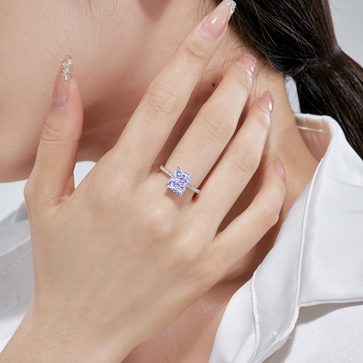 [Raffine] Anillo de compromiso de lujo de 4,0 quilates