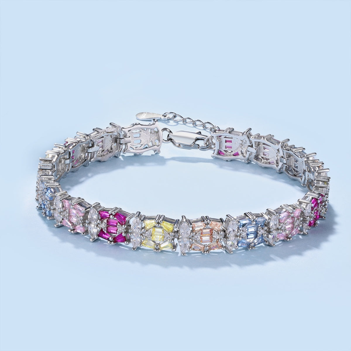 [Raffine] Delicada pulsera de fiesta con múltiples cortes y colores