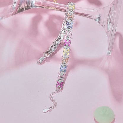[Raffine] Delicada pulsera de fiesta con múltiples cortes y colores