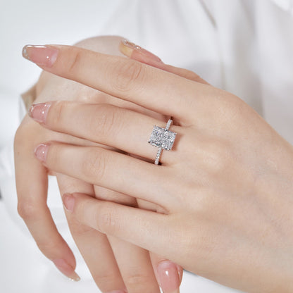 [Raffine] Anillo de compromiso de lujo de 4,0 quilates