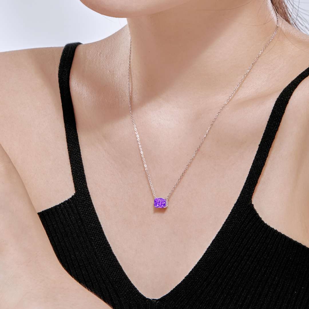 [Raffine] Collier coloré de forme carrée luxueuse