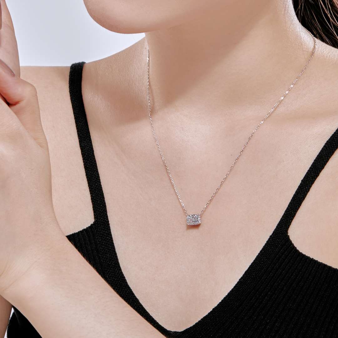 [Raffine] Collier coloré de forme carrée luxueuse