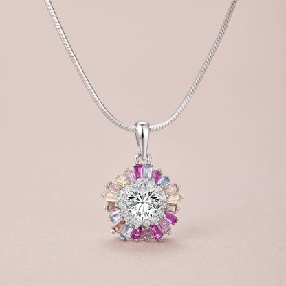 [Raffine]Charming Flower Colorful Necklace