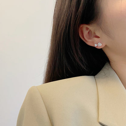 [Raffine]Double Heart-Shape Classic Princess Style Earrings