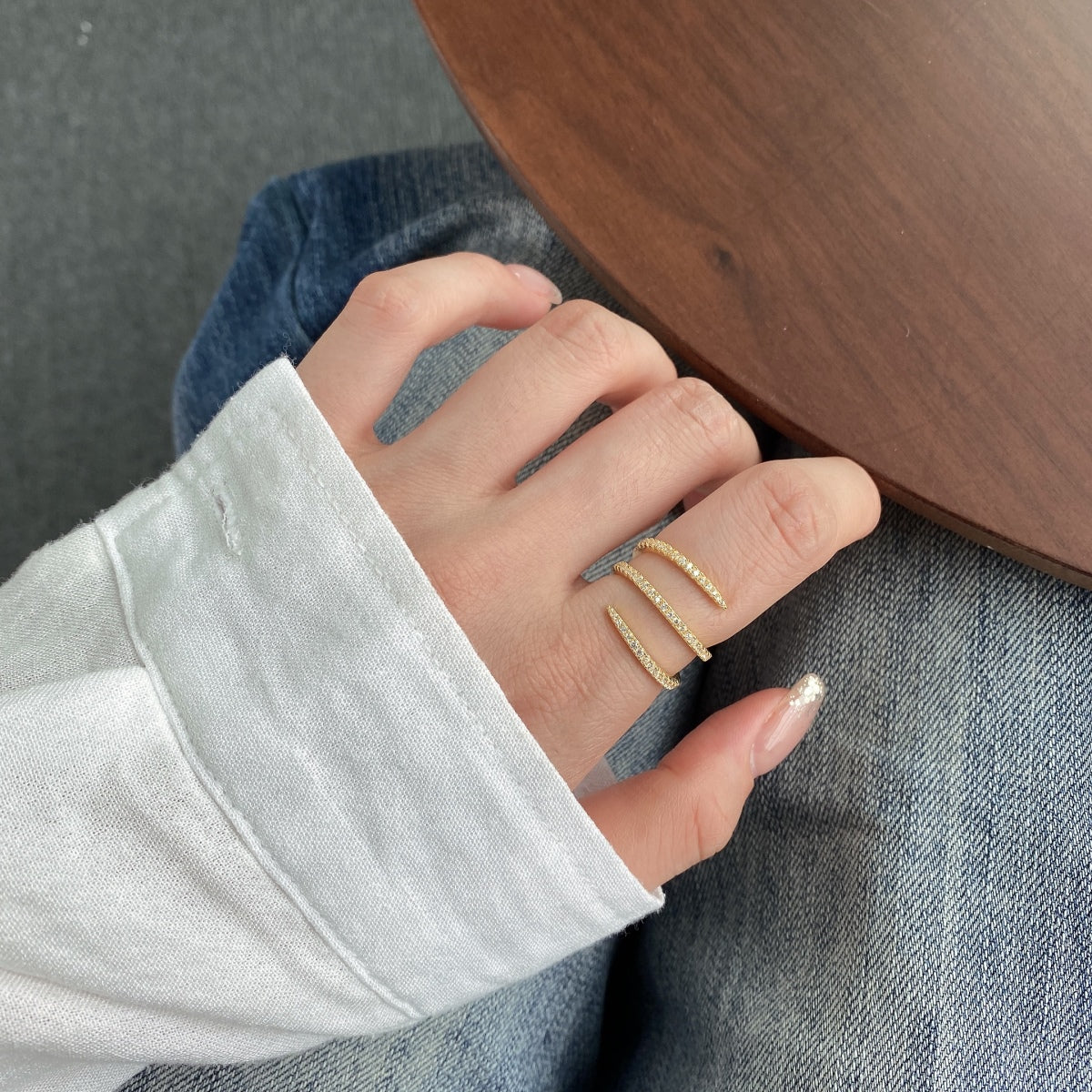 [Raffine] Anillo diario único y vibrante con enredos