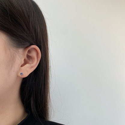 [Raffine]Sparkling Colorful Round Shape Earrings