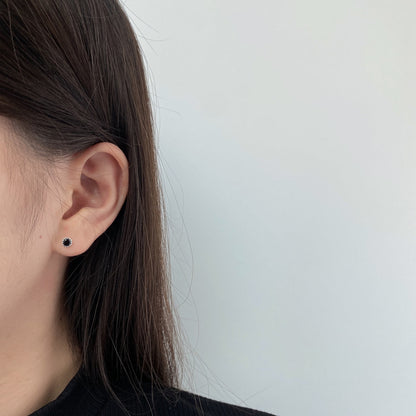 [Raffine]Sparkling Colorful Round Shape Earrings