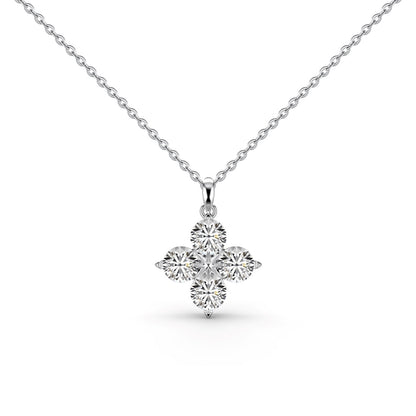 [Raffine]Collar de trébol de cuatro hojas y estrella de ocho puntas