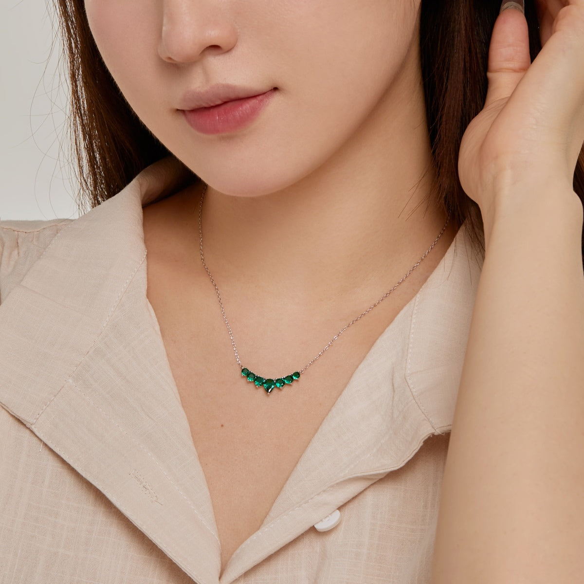 [Raffine]Dainty Colorful Heart Necklace