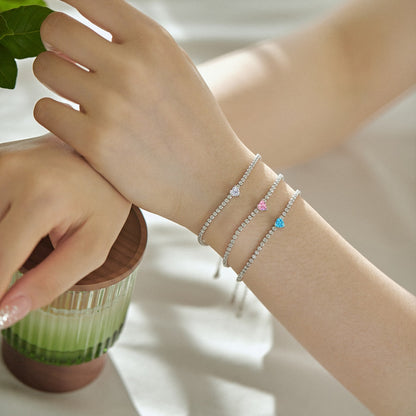[Raffine] Pulsera elegante con forma de corazón romántico de 0,5 quilates