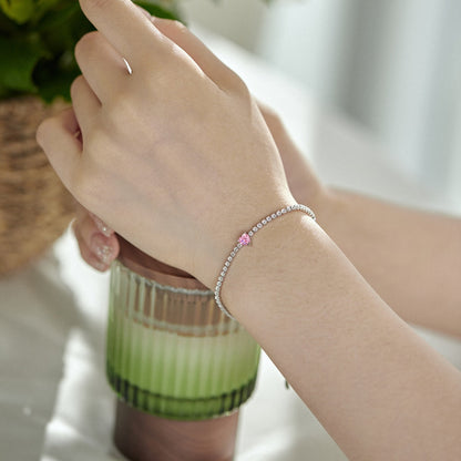 [Raffine] Pulsera elegante con forma de corazón romántico de 0,5 quilates