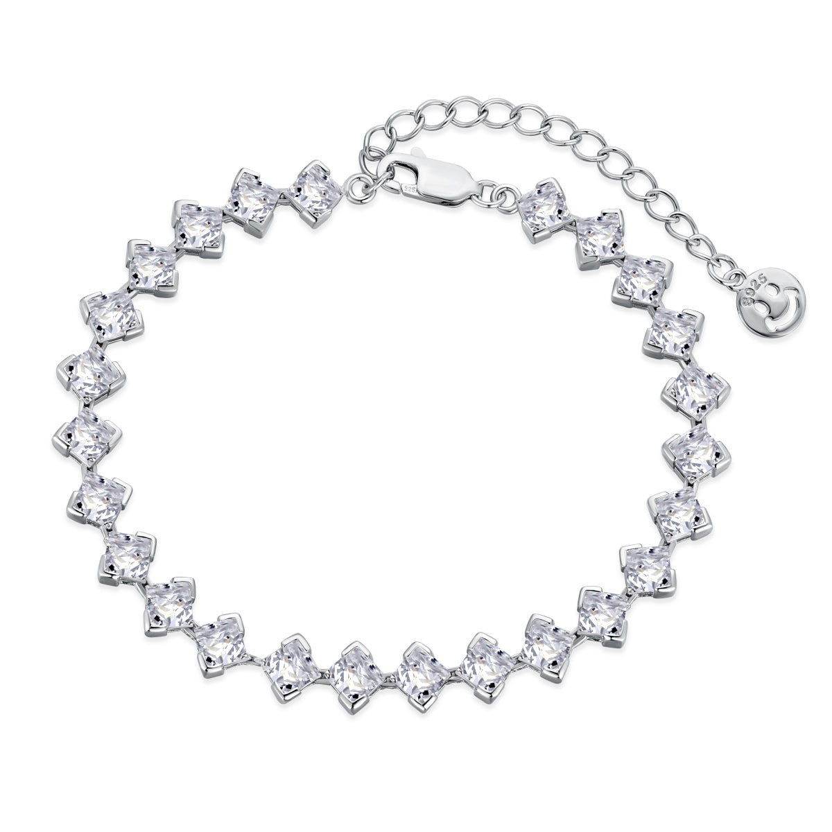 [Raffine] Pulsera diaria de corte princesa ornamentado de 0,5 quilates