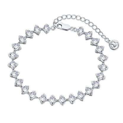 [Raffine] Pulsera diaria de corte princesa ornamentado de 0,5 quilates