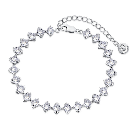 [Raffine] Pulsera diaria de corte princesa ornamentado de 0,5 quilates
