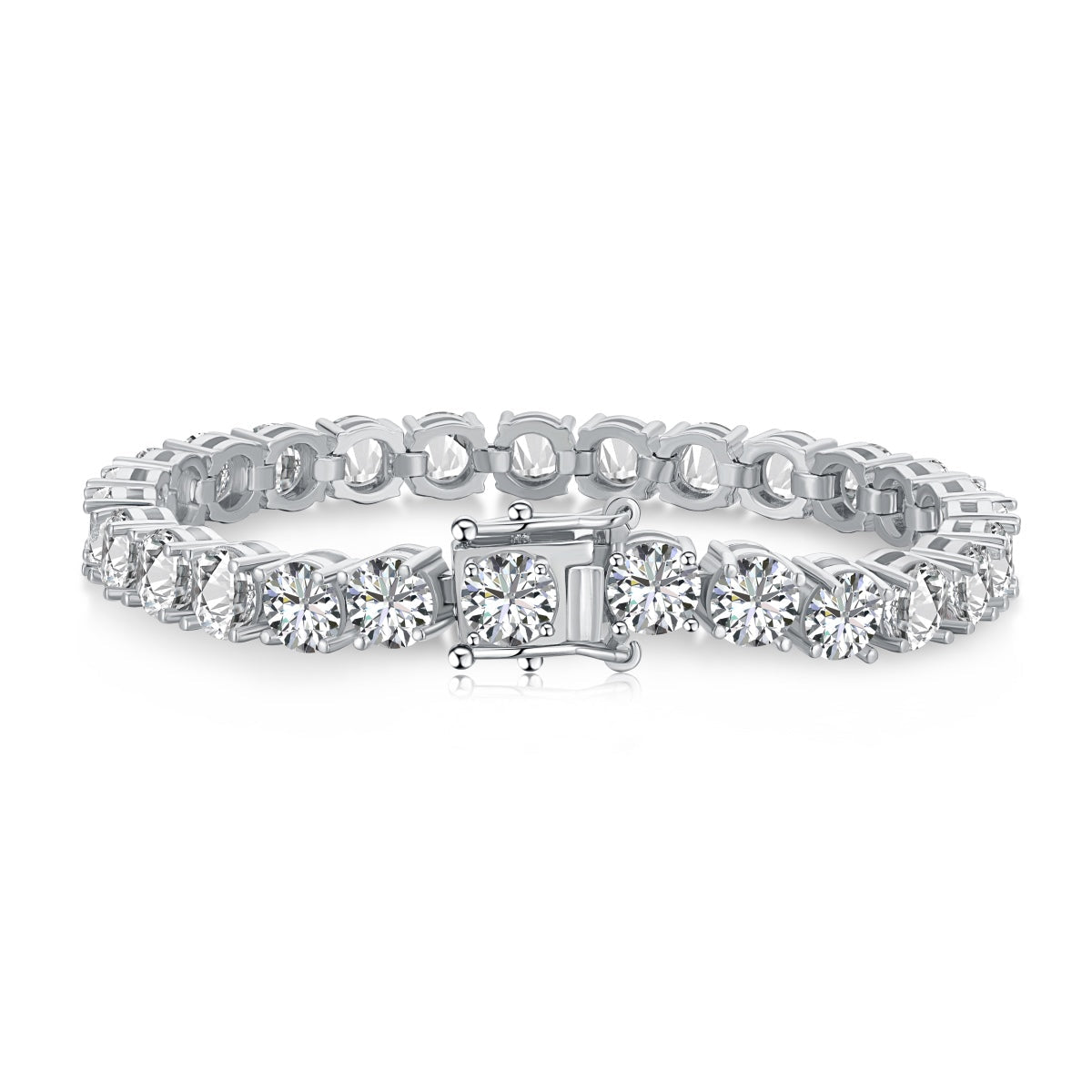 [Raffine] Pulsera nupcial de corte redondo deslumbrante de 0,75 quilates