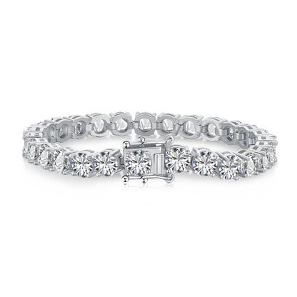 [Raffine] Pulsera nupcial de corte redondo deslumbrante de 0,75 quilates