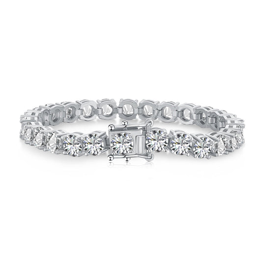 [Raffine] Pulsera nupcial de corte redondo deslumbrante de 0,75 quilates