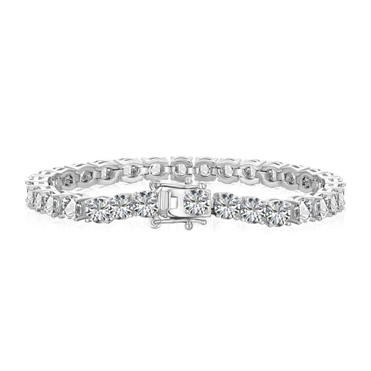 [Raffine]Pulsera nupcial adornada con corte redondo brillante