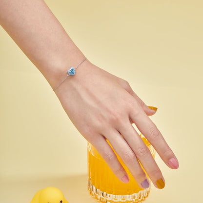 [Raffine] Pulsera romántica con forma de corazón brillante para enamorados