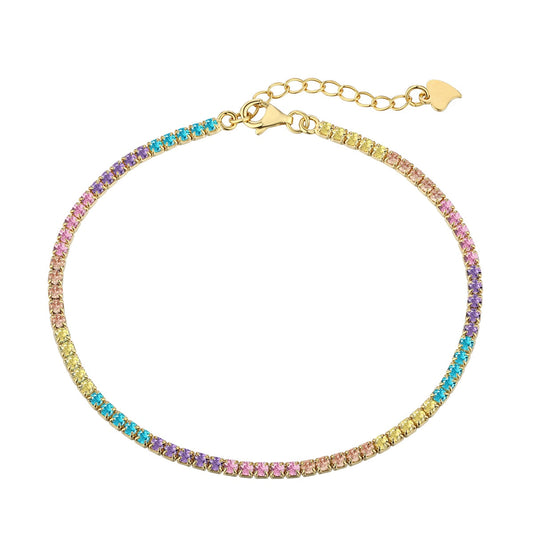 [Raffine] Bracelet quotidien éblouissant à coupe ronde colorée