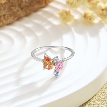 [Raffine] Anillo multicorte colorido y radiante para uso diario