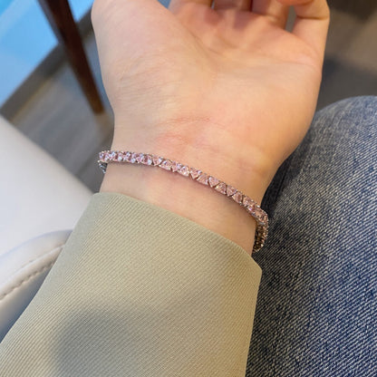 [Raffine] Pulsera romántica deslumbrante con forma de corazón para enamorados