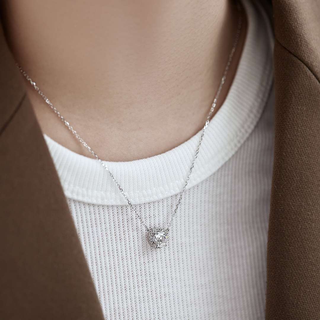 [Raffine]Luxurious Round Cut Necklace
