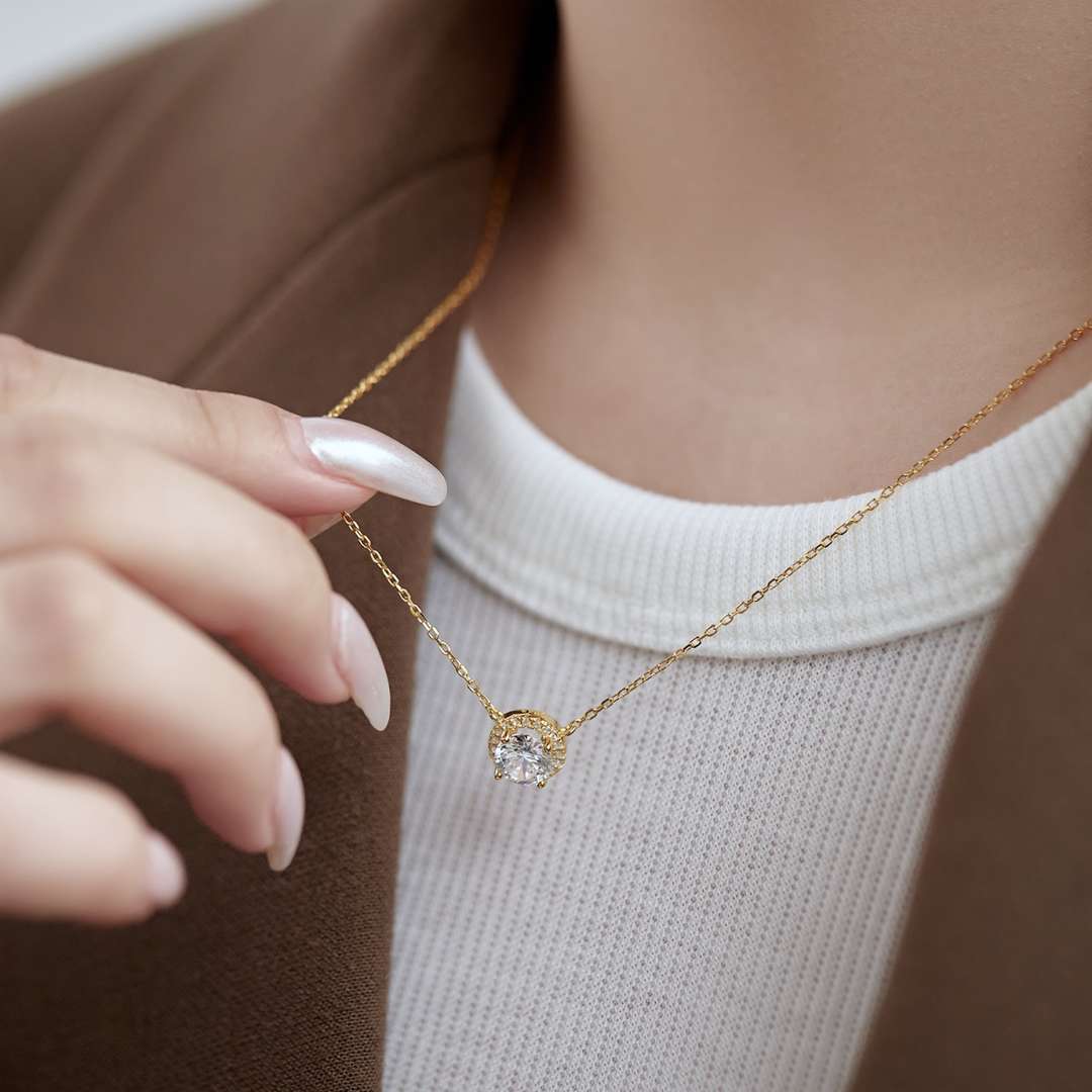 [Raffine]Luxurious Round Cut Necklace