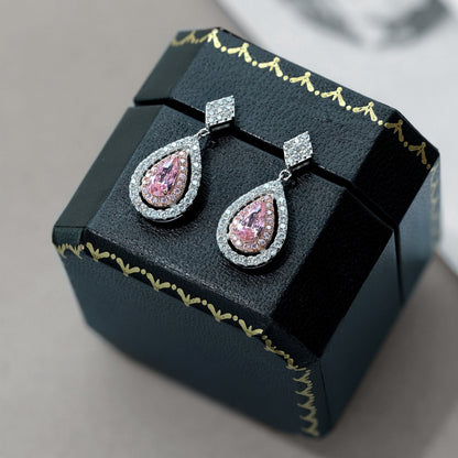[Raffine]Ornate Delicate Water Drop Shape Banquet Earrings