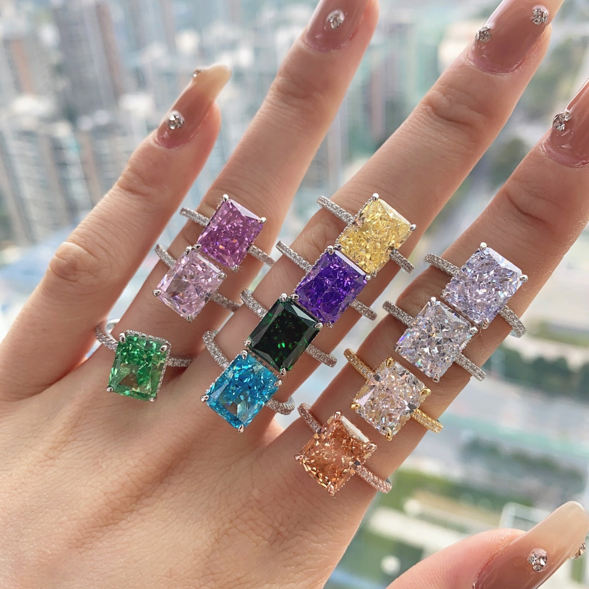 [Raffine] Anillo de compromiso de lujo de 4,0 quilates