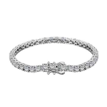 [Raffine] Lujosa pulsera de tenis con corte redondo ornamentado