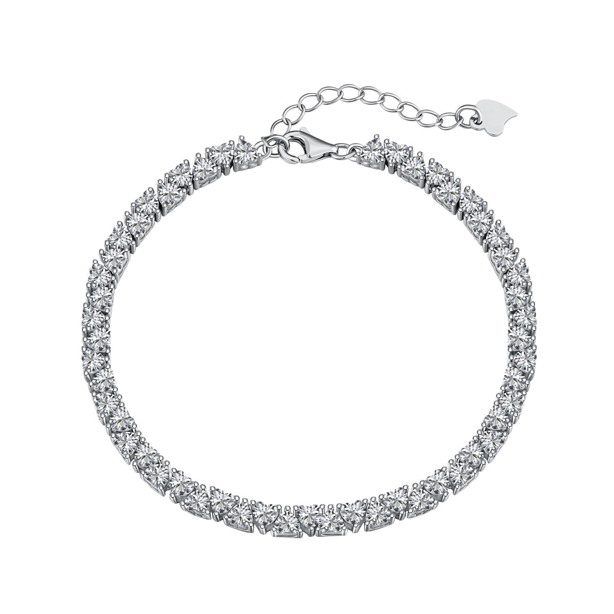[Raffine] Pulsera romántica deslumbrante con forma de corazón para enamorados