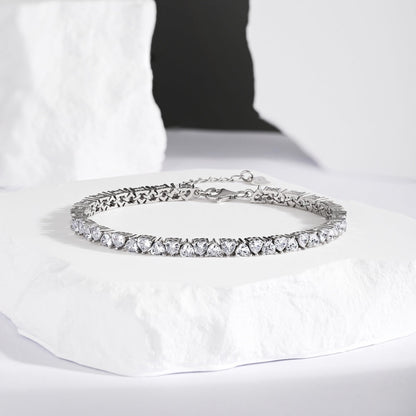 [Raffine] Pulsera romántica deslumbrante con forma de corazón para enamorados